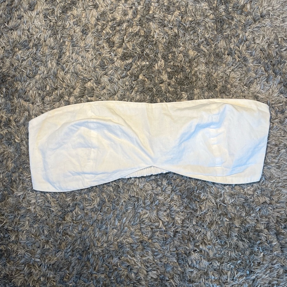 White Bandeau Top